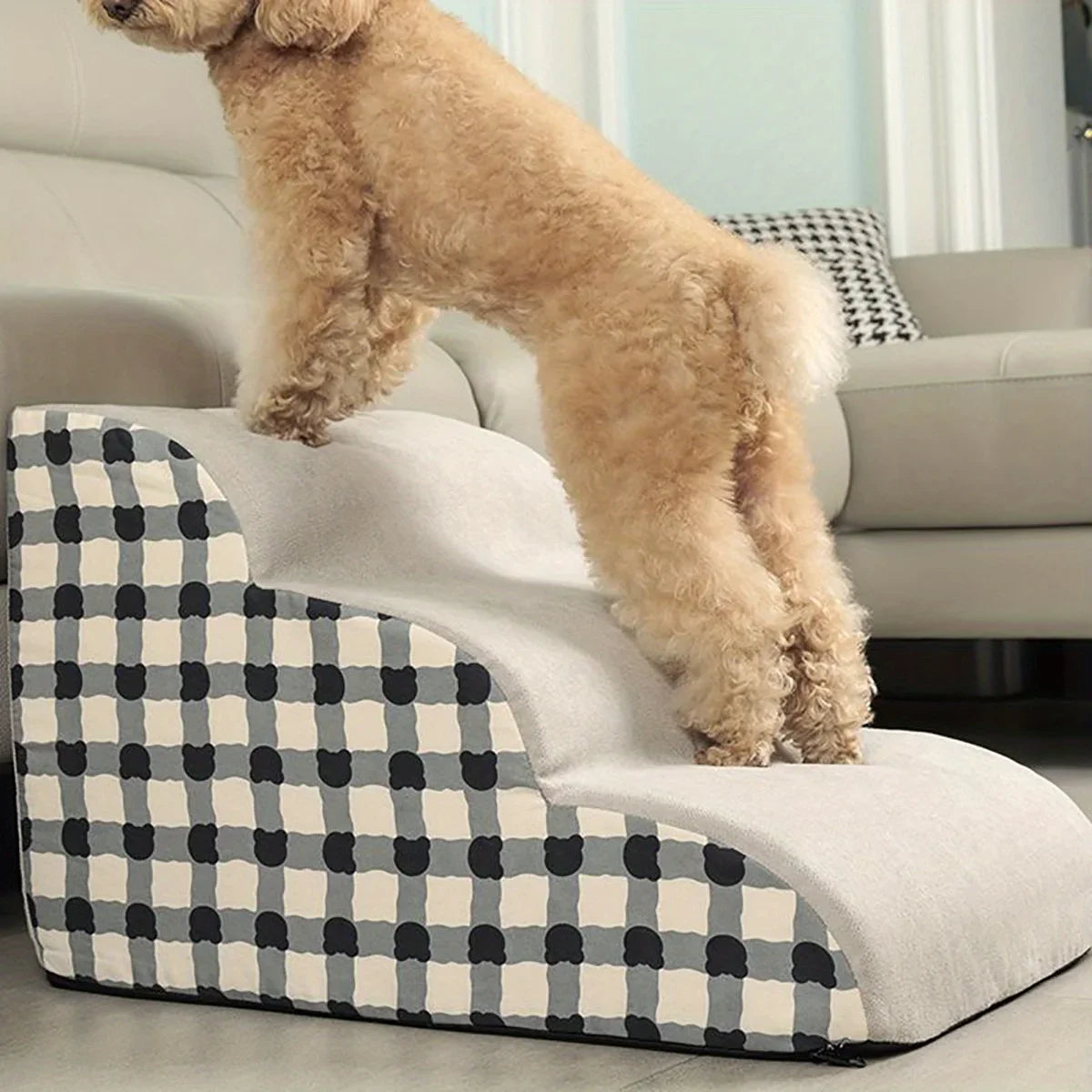 Myk hundetrapp for sofa og seng med sklisikker bunn