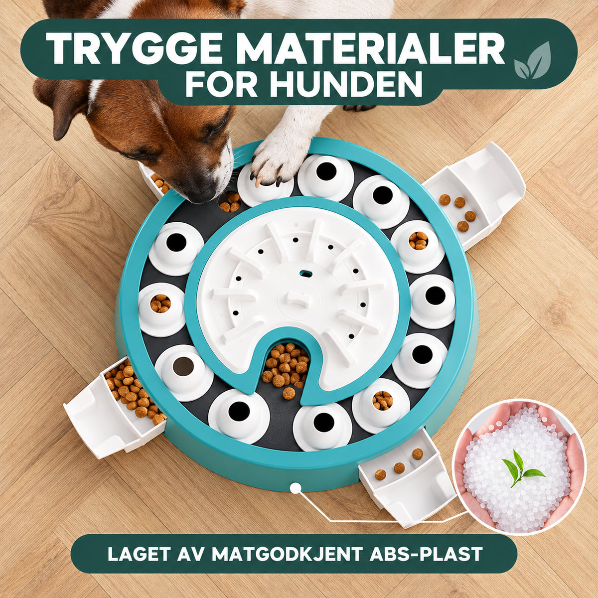 Smart aktivitetsbrett til hund for hjernetrim med 4 nivåer
