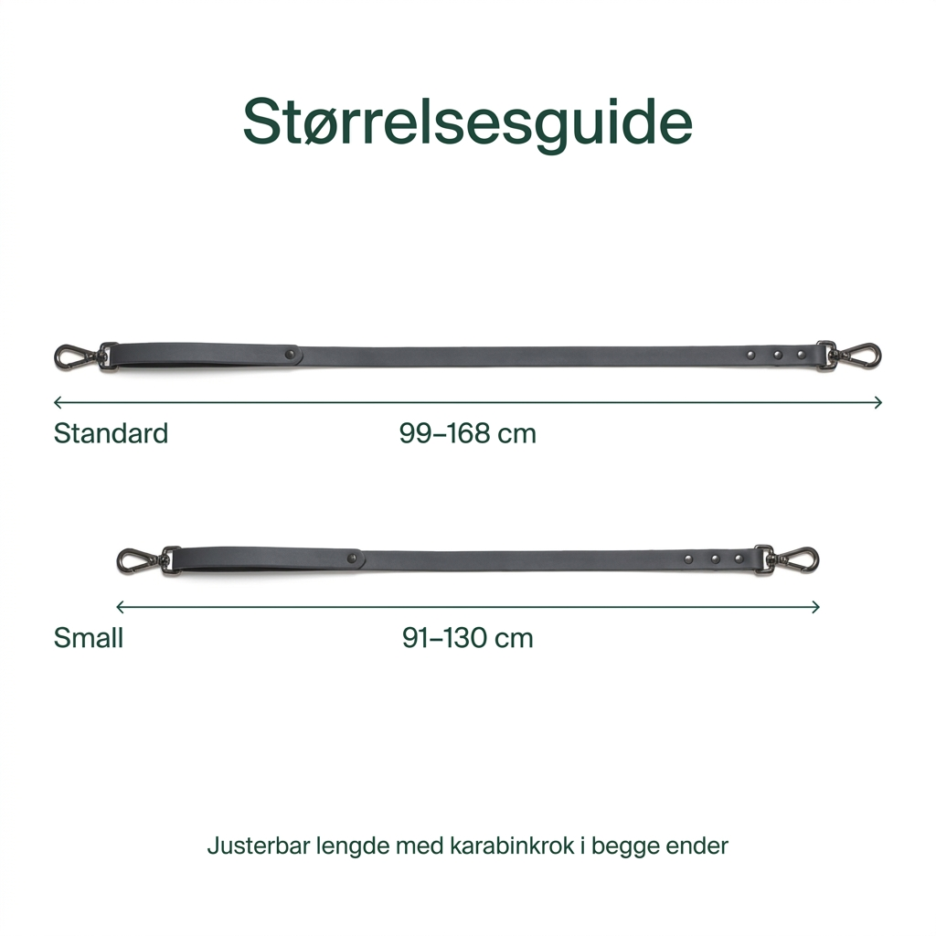 Størrelsesguide for vanntett hundebånd