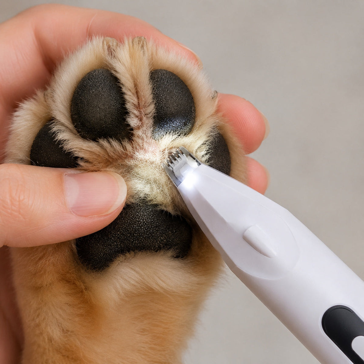 Presis potetrimmer for hund og katt med LED-lys