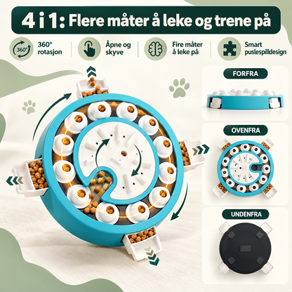 Smart aktivitetsbrett til hund for hjernetrim med 4 nivåer