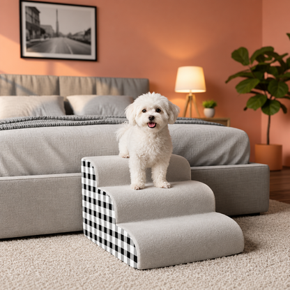 Myk hundetrapp for sofa og seng med sklisikker bunn