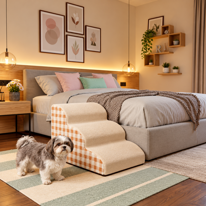 Myk hundetrapp for sofa og seng med sklisikker bunn