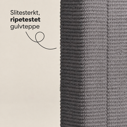 Høy klorestolpe for full strekk med sisalteppe og bred fot