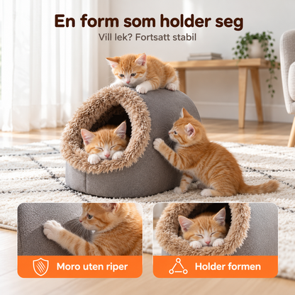 Lun hulseng for katter og små hunder med avtakbar pute