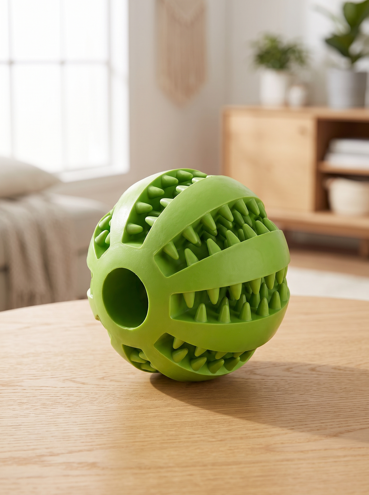Tannrensende Tyggeball pa et bord