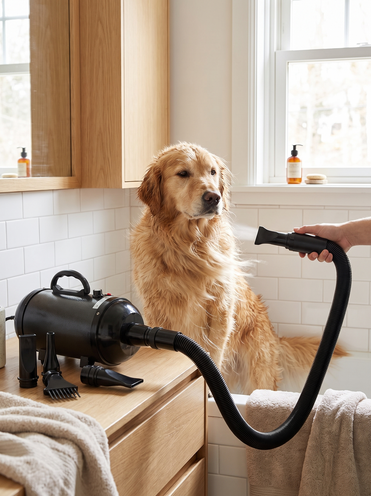 DryX hundeblåser: Rolig start på lav styrke