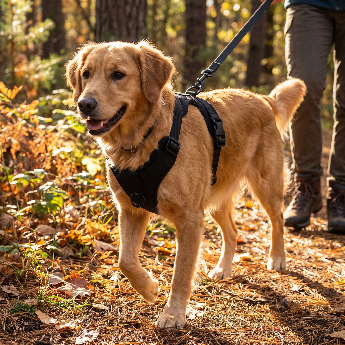 Polstret hundesele - Black