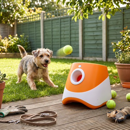 Automatisk ballkaster til hund – Oransje
