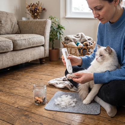 Presis potetrimmer for hund og katt med LED-lys