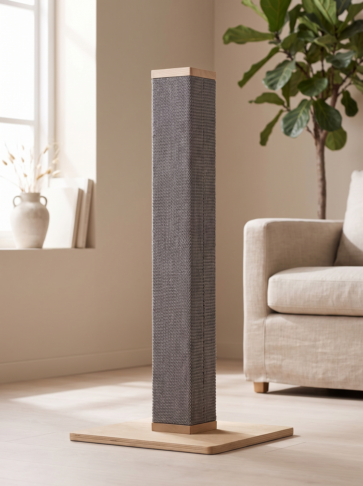 Høy klorestolpe med sisal produktbilde