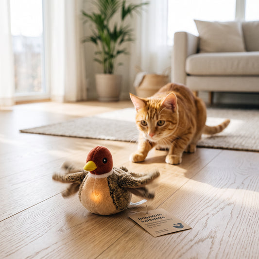 Flaksende fugleleke for katter