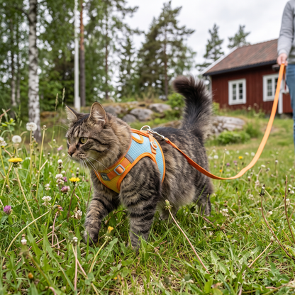 Kattesele med bånd