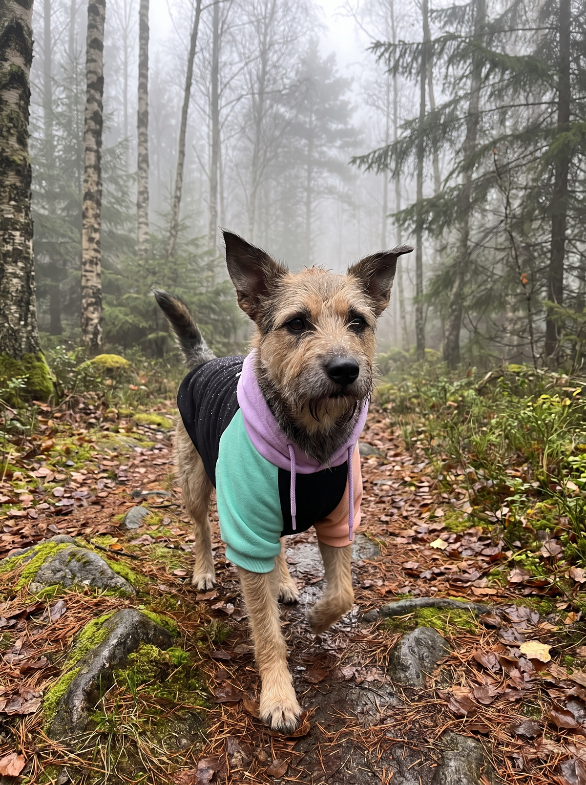 Fargerik hettegenser til hund, bilde 3